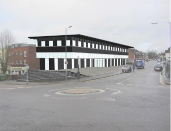 Site with Proposed Town Hall for Amersham