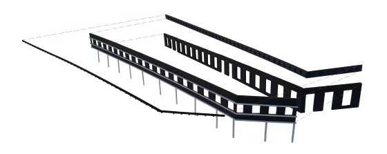 Layers of Facade Model Exploded