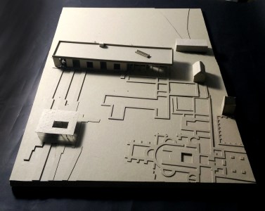 Model showing Pavilion with Proposed Community Building