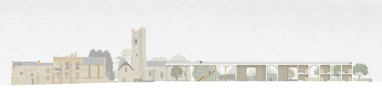 Section through Community Building